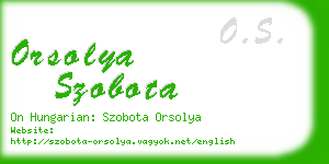 orsolya szobota business card